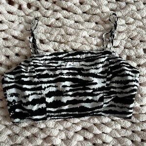 Zebra print crop top